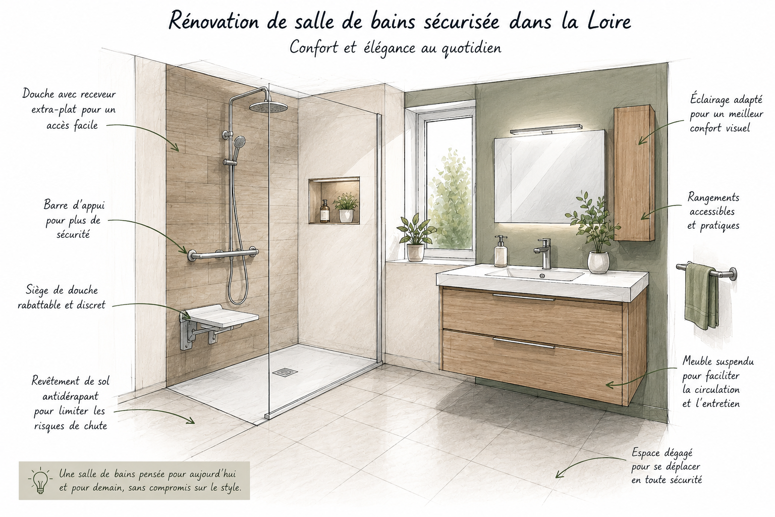 Rénovation de salle de bains sécurisée